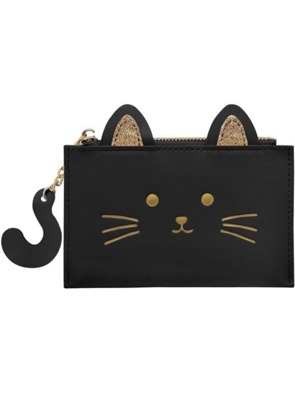 Cat Coin Purse Black new